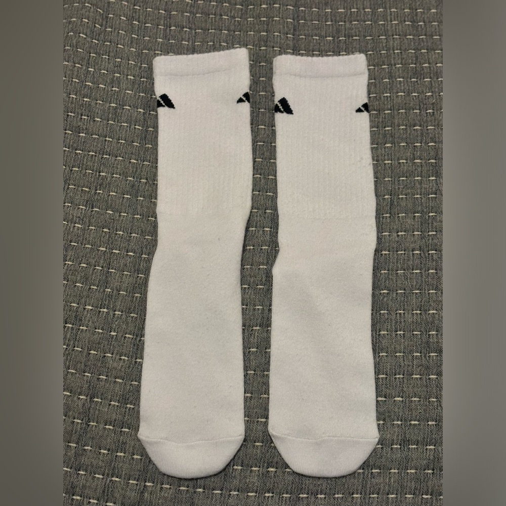 Adidas Athletics Men’s Medium White Crew Socks WW